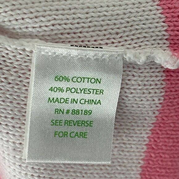 Lilly Pulitzer Paige Horizontal Stripe Sweater Size Small Pink White Tunic Beach - Picture 5 of 6